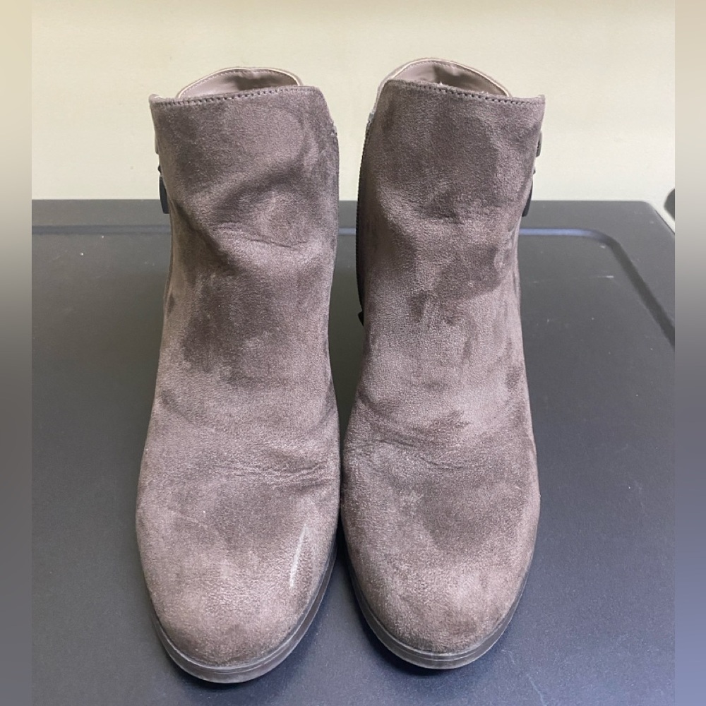 Brown Suede Ankle Booties
